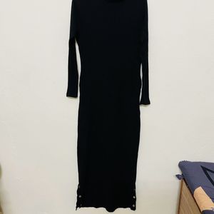 Imported Black Long Bodycon Dress