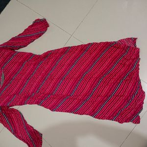 Lining Kurti And Pant With Slipper