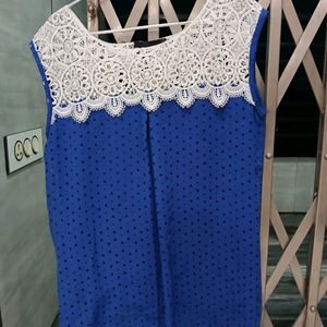 Blue N White Top