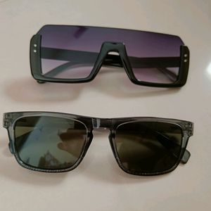 2 Sunglasses Unisex With Case .