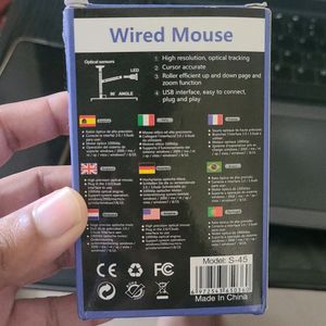 Like New Small Optical Wired Mouse - Only Used Twi