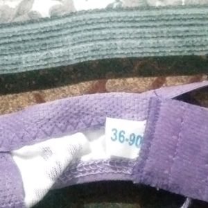 36 Number Purple And White Colour Bra