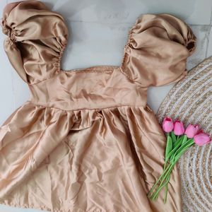 Cute Satin Top/Short Dress