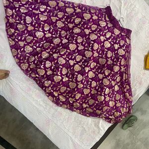 Goilden Foil Print Lehenga