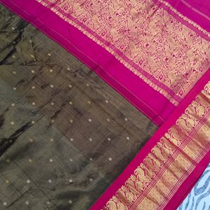 pure kanchipattu big border saree