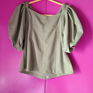 Stylish Olive Top❤️Discount On Delivery