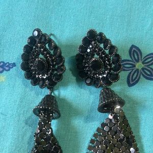 Black Water Drop Earring