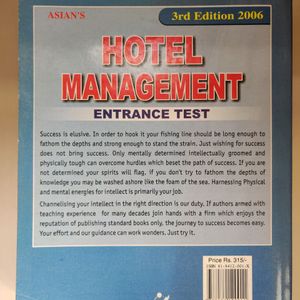 HOTEL MANAGEMENT Entrance Test Book 2006 Addition , R.P. VERMA