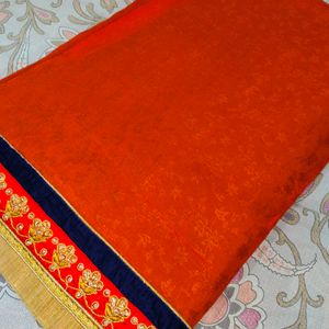 Orange Saree| Festive | With Blouse Piece