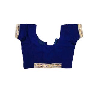 Navy Blue Saree With Two Blouses