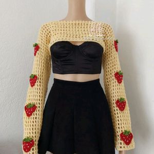 Crochet Yellow 🍓 Bolero
