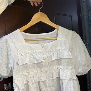 Ruffled Button Summer Top