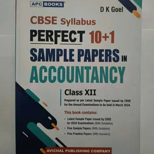 Perfect 10+1 Accountancy CBSE 12 2024 by DK Goel