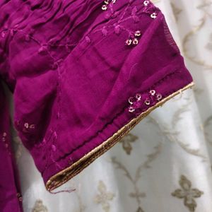 Purple Organza Kurta