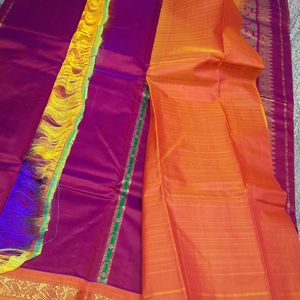 New Kanjivaram Silk Saree With Blouse Attached