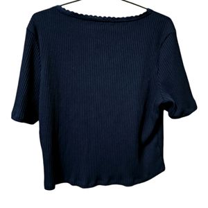 H&M Ribbed V Neck Top