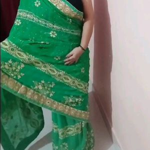 Party Wear Emboredrie Saree