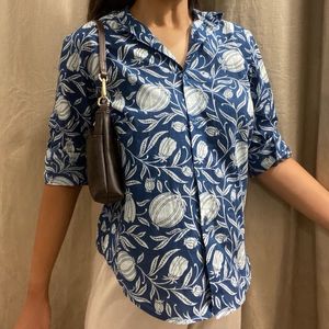 Prakriti Jaipur Indigo Printed Shirt