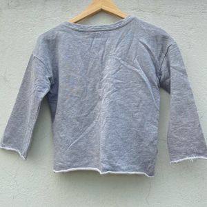 Crop Grey Sweatshirt: Lifestyle