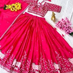 Pink lehenga Choli