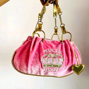 Princess Glam cute velvet trendy handbag