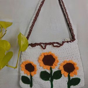 Comb Of Crochet Sunflower 🌻 Bag&Tulip Bouquet🌷