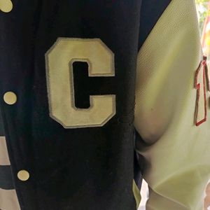 LEATHER VARSITY JACKET BY CHUNGANG UNIVERSITY