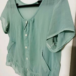 Flare Mint Top