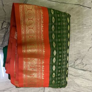 Beautiful Green Pattu Parikini/Pavadai/Lehenga