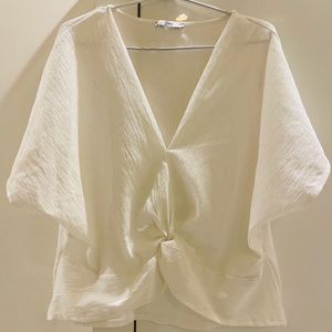 ZARA knotted Top In Size L