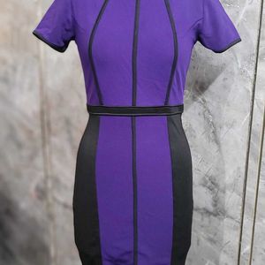 Purple Black Dress