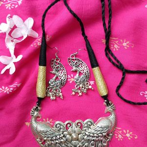 Beautiful Oxidised Necklace Set