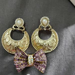 Earring And Brooch