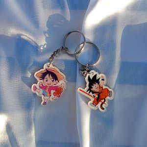 Goku And Luffy Keychain ( Double Side View)