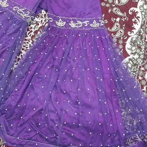 Purple colour Sharara suit💜