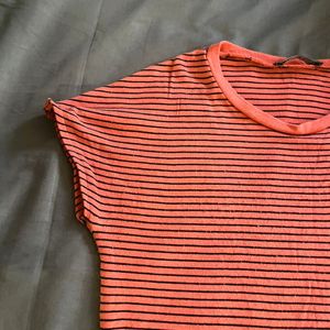 Zara Crop Top Coral Color