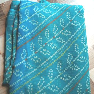 Bandhani Saree No Blouse New Condition