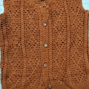 Handmade Half Sleeves Sweater 🧡