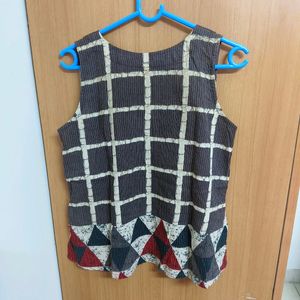 Brown Sleeveless Top