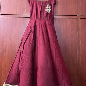 Silk Maroon Gown