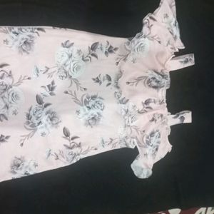 Brand New Flower Print Off Shoulder Top For Girls