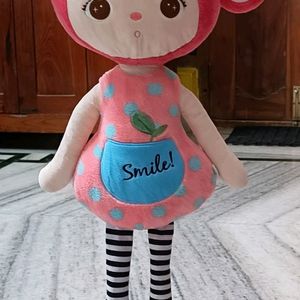 Metoo Plush Doll Angela Smile Pink 60cm