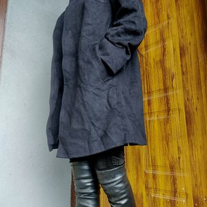 Blue Dark Korean Coat