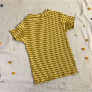 Mustard Ribeed Top