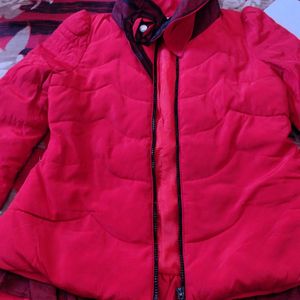 Red Beutiful Jacket With Designer Neck