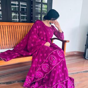 Magenta Heavy gown