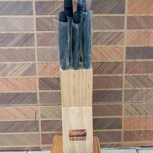 Prestige Truedge Knife Set With Wooden Stand