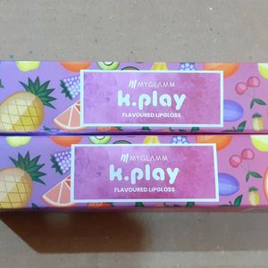 2 MYGLAMM K.PLAY FLAVOURED LIP GLOSS (TOTALLY NEW)