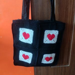 Crochet Heart Bag