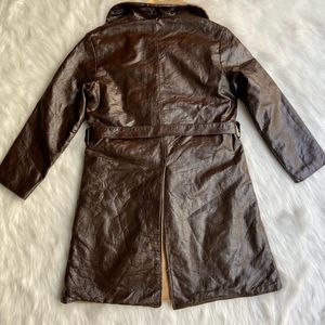 Faux Leather Coat